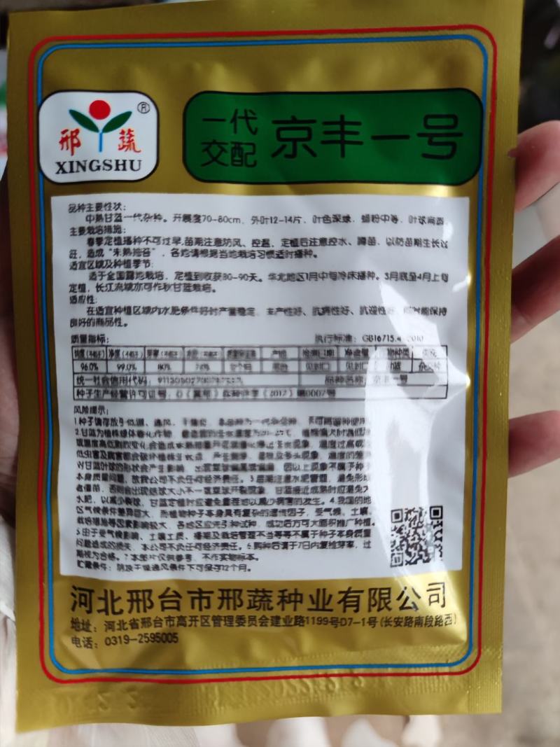 京丰一号甘蓝种子，10克