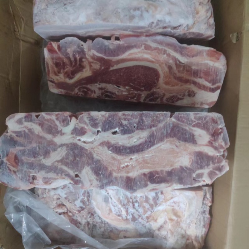 冷冻牛腩肋条腩带筋膜大板50斤一件