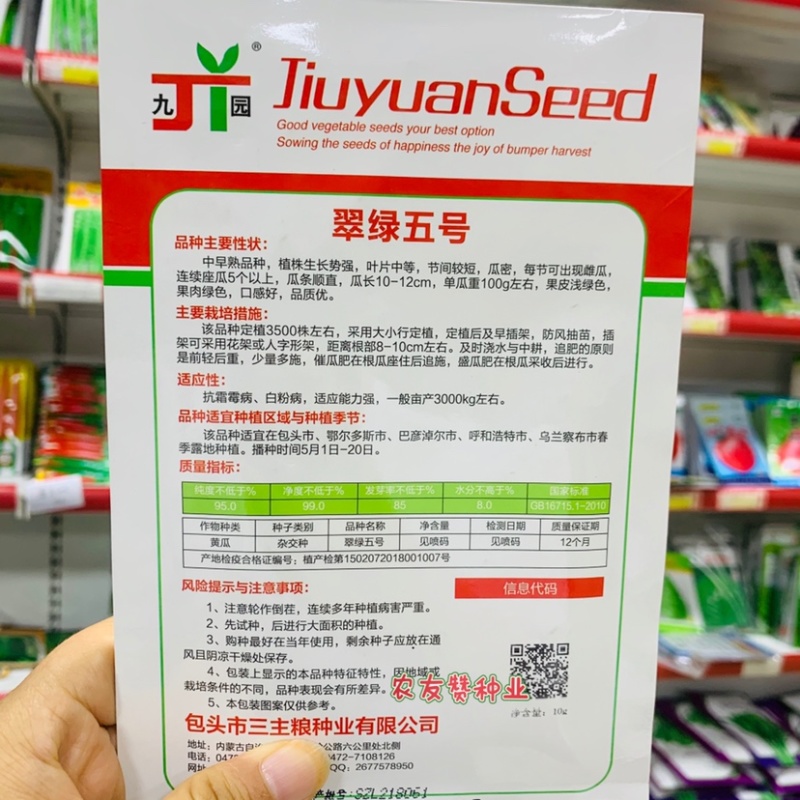 水果黄瓜种子口感好荷兰水果黄瓜特抗病长势强节节有瓜