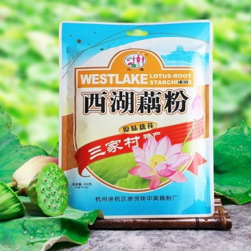 西湖藕粉桂花莲子杭州三家村藕粉正品水果羹速溶代餐营养早餐