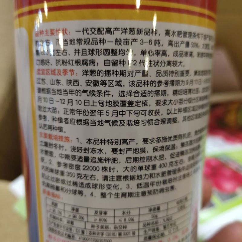 九吨红洋葱种子抗病性好产量高囗感好易管理商品性强