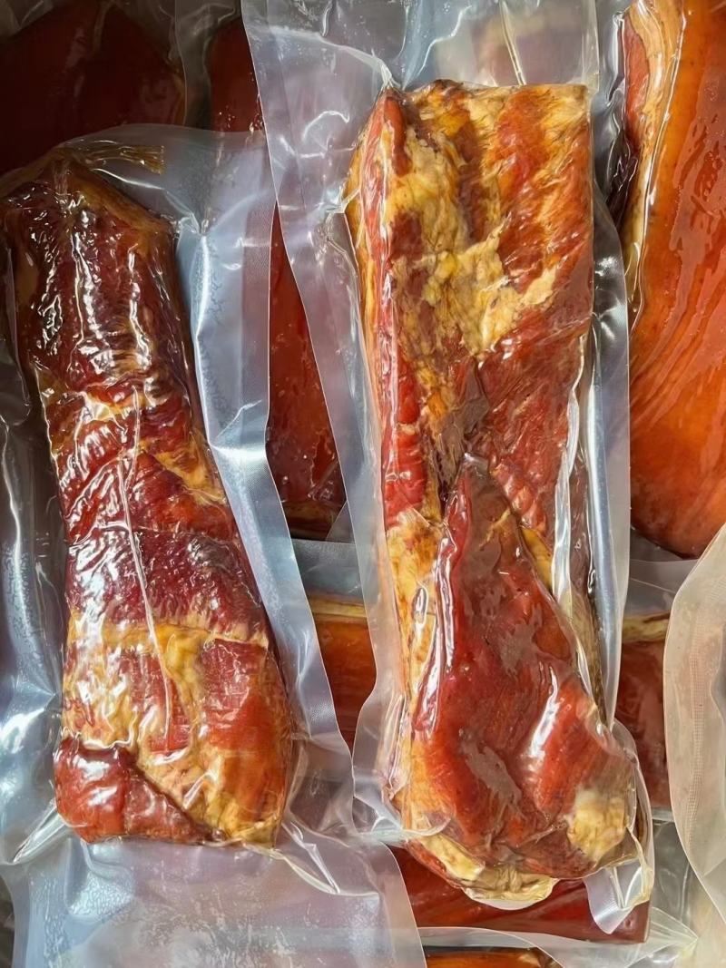 四川特产柴火烟熏腊肉三线五花肉腊肉颜色好看