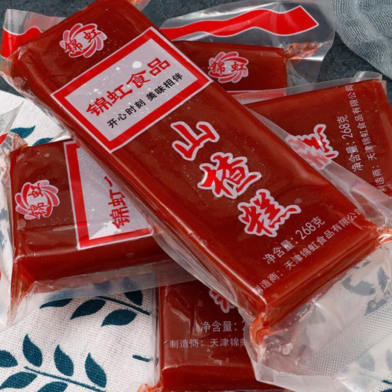 天津特产锦虹山楂糕京糕软糕红果制作酸甜果丹皮果脯蜜饯办公