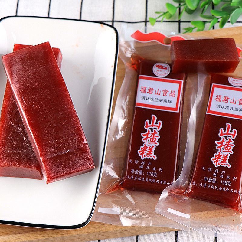 福君山桂花山楂糕枸杞开胃山楂糕大块批发小包装山楂条零食