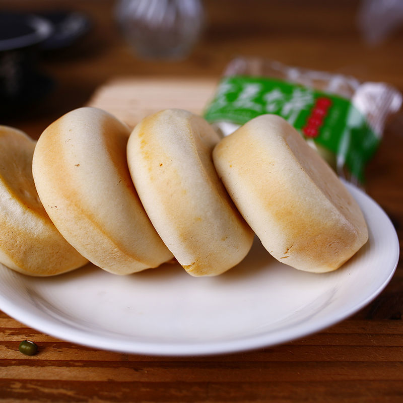 千丝绿豆饼整箱早餐面包抹茶糕点心老式馅饼干特产小吃糕点