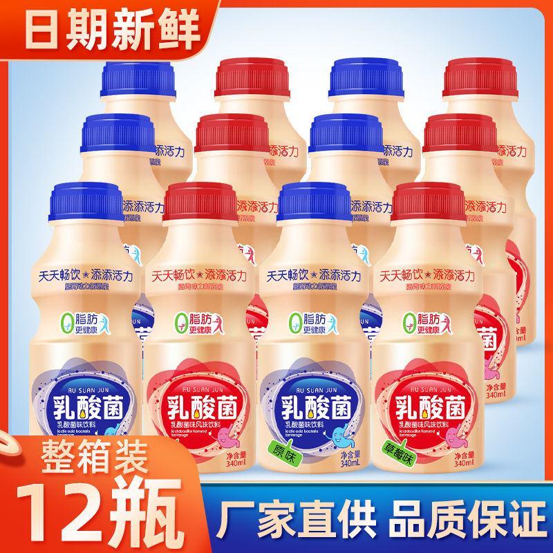 新货乳酸菌饮品340ml*12瓶整箱早餐酸奶包邮