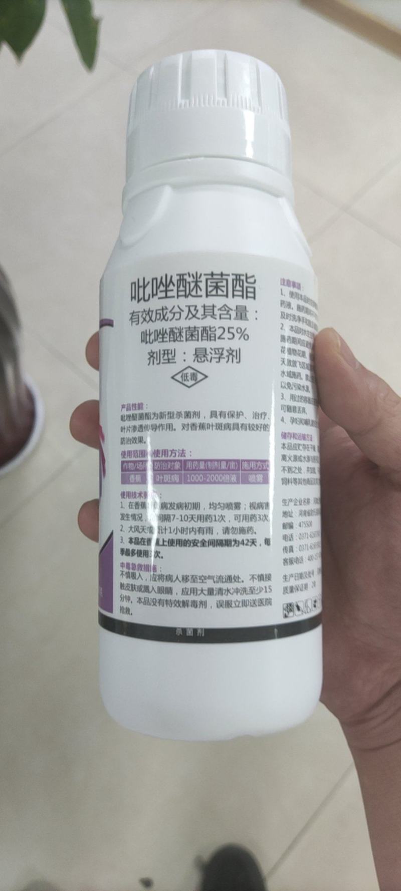 吡唑醚菌酯。叶斑病，褐斑病香蕉叶斑病。