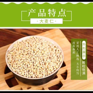 新小麦去皮煮粥五谷杂粮粥煎饼养生，酿酒