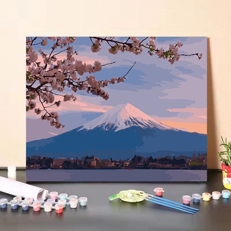 diy数字油画手工填色油彩画风景减压填充画客厅卧室装饰画