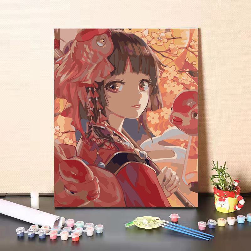 diy数字油画手工填色油彩画风景减压填充画客厅卧室装饰画