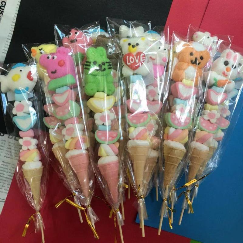 卡通串烧30克冰糖葫芦串串棉花糖棒棒糖软糖儿童糖果创意散