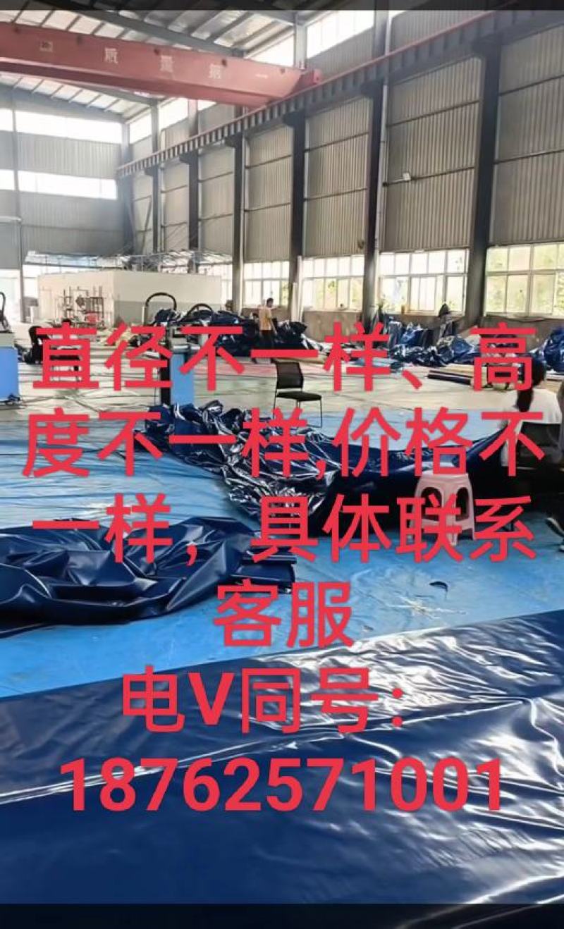 镀锌板帆布鱼池挡板养殖高密度圆筒养殖鱼池基地蓄水池