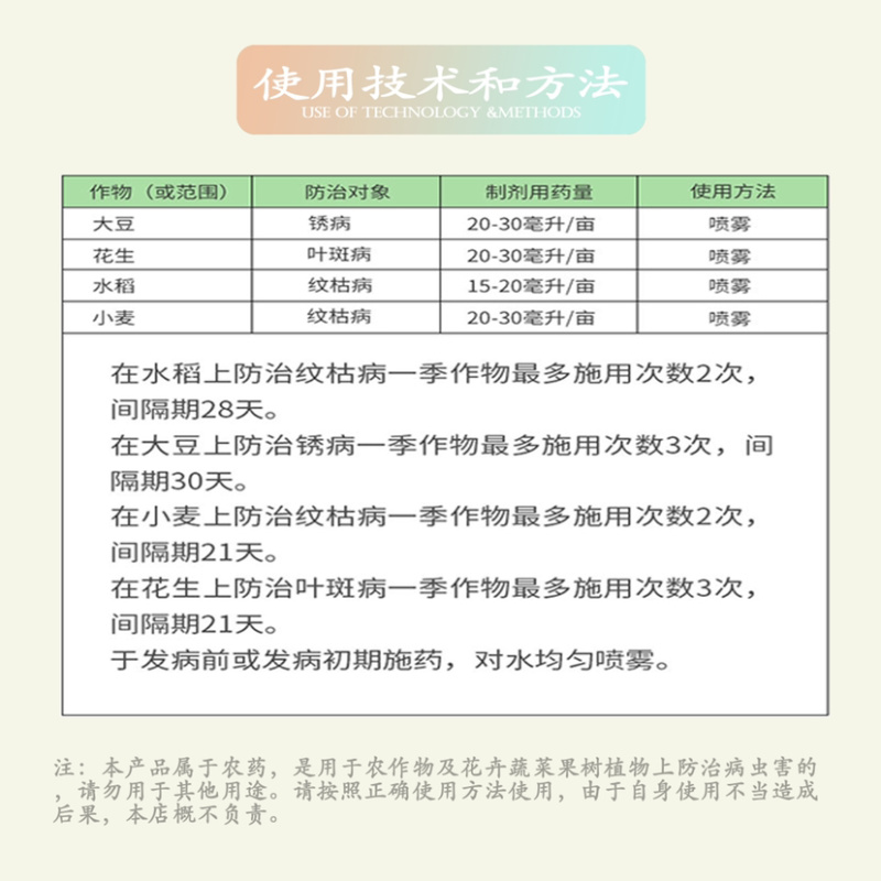先正达爱苗苯甲丙环唑大豆锈病小麦纹枯病花生叶斑病水稻纹枯