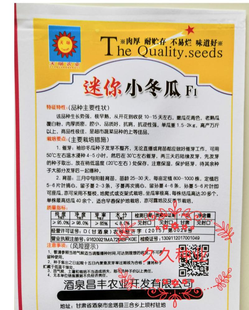 小冬瓜种子台湾迷你实心冬瓜种籽粉皮冬瓜微型水果四季蔬