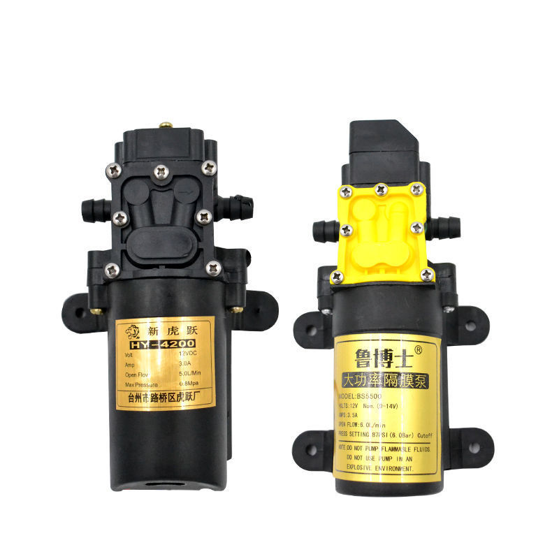 12V农用电动喷雾器水泵隔膜泵智能高压自吸泵大功率打药机