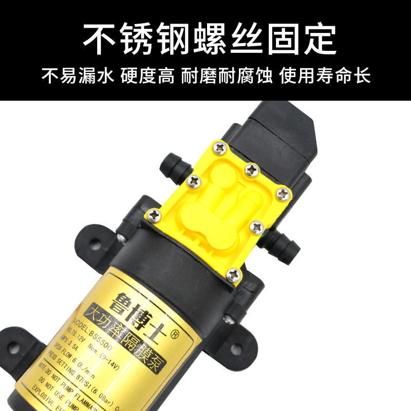 12V农用电动喷雾器水泵隔膜泵智能高压自吸泵大功率打药机