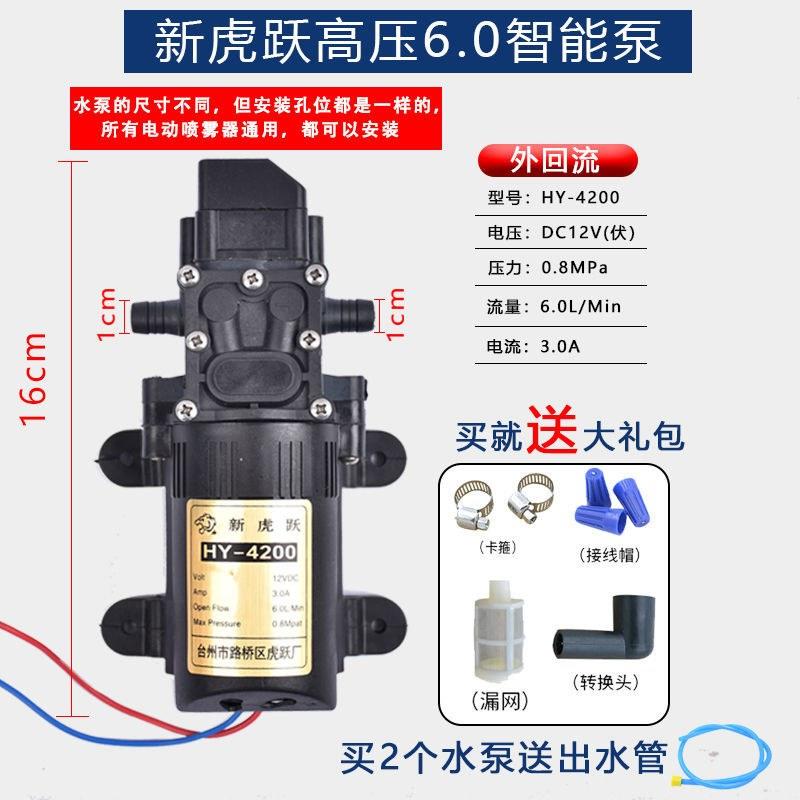 12V农用电动喷雾器水泵隔膜泵智能高压自吸泵大功率打药机