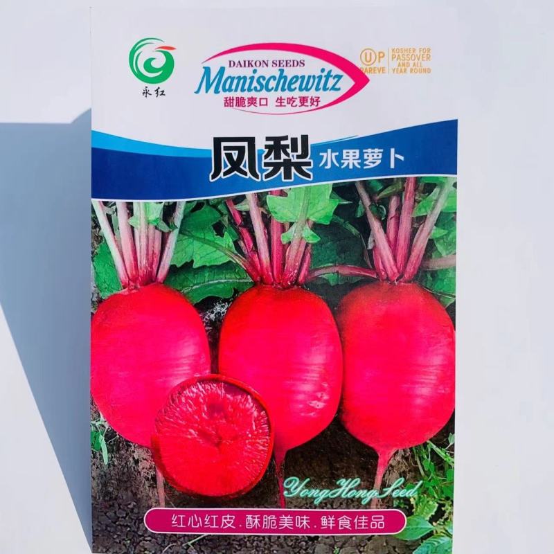 杂交一代甜脆水果萝卜种子凤梨萝卜种子紫皮紫肉萝卜种籽
