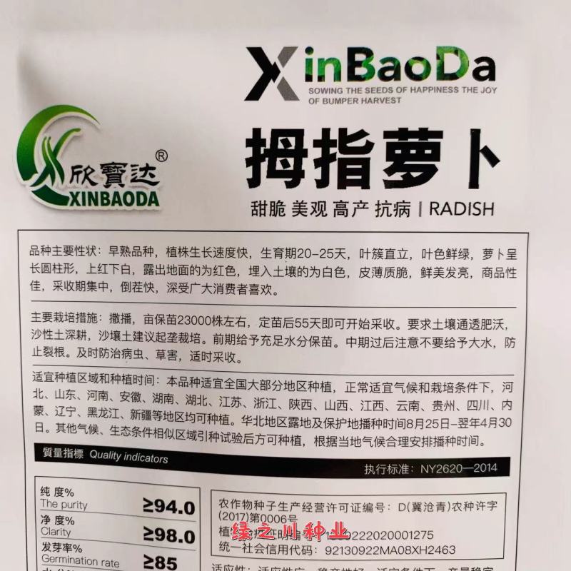 小菜园专用迷你型水萝卜种子拇指萝卜种子上红下白皮薄质脆