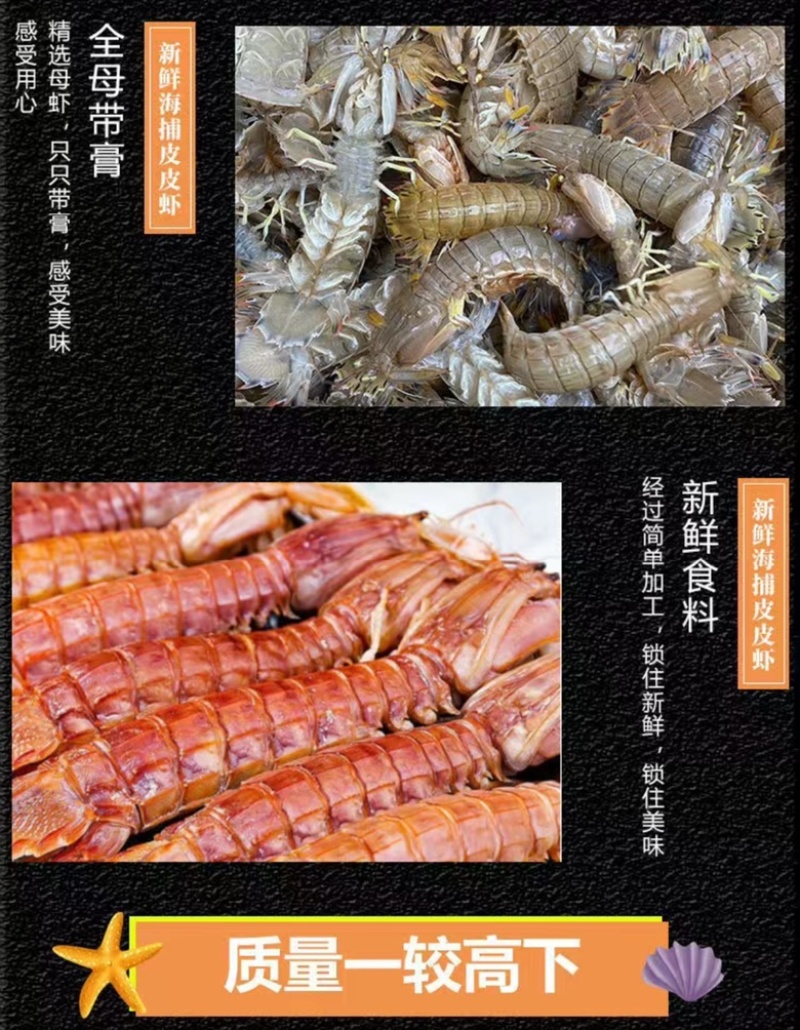 全母带黄带膏熟冻皮皮虾
