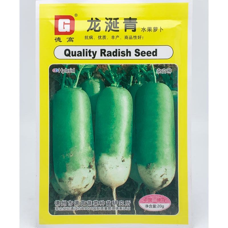 德高龙涎青水果萝卜种子耐寒秋季种青皮青肉甜脆里外青20克