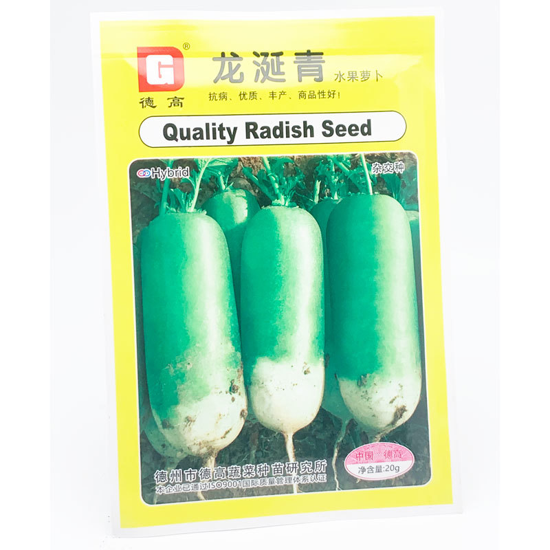 德高龙涎青水果萝卜种子耐寒秋季种青皮青肉甜脆里外青20克