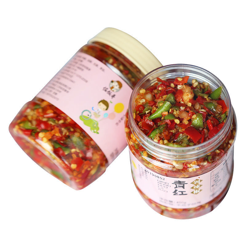 江西农家自制特产剁椒超特辣蒜蓉青红剁椒酱下饭菜瓶装辣椒酱