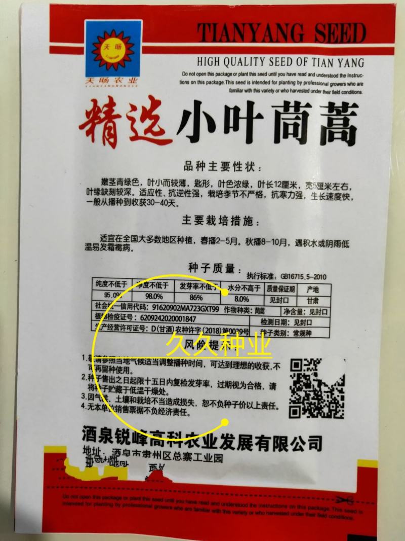 小叶茼蒿种子籽皇帝菜籽光杆阳台盆栽田园易种蔬菜种籽