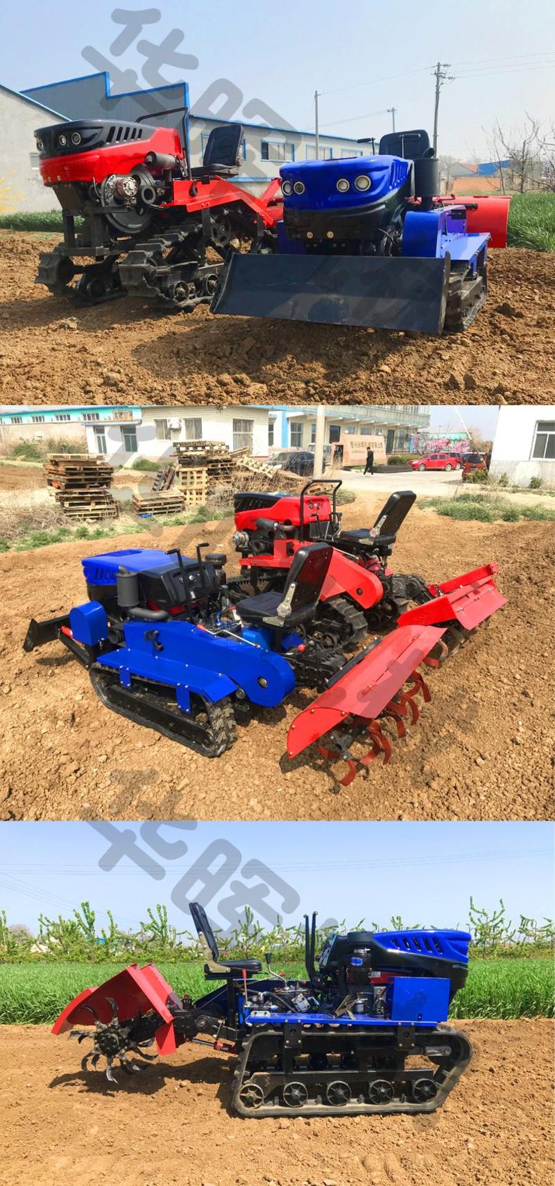 履带式旋耕机微耕机水旱两用多功能装载铲挖掘机耕地播种打药