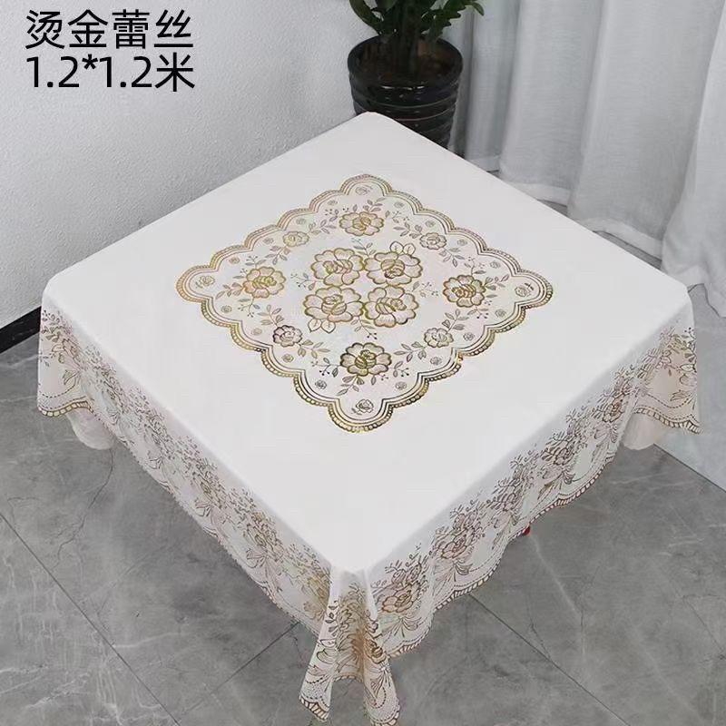 烫金桌布高档布艺防水桌布餐厅茶几餐桌布规格齐全