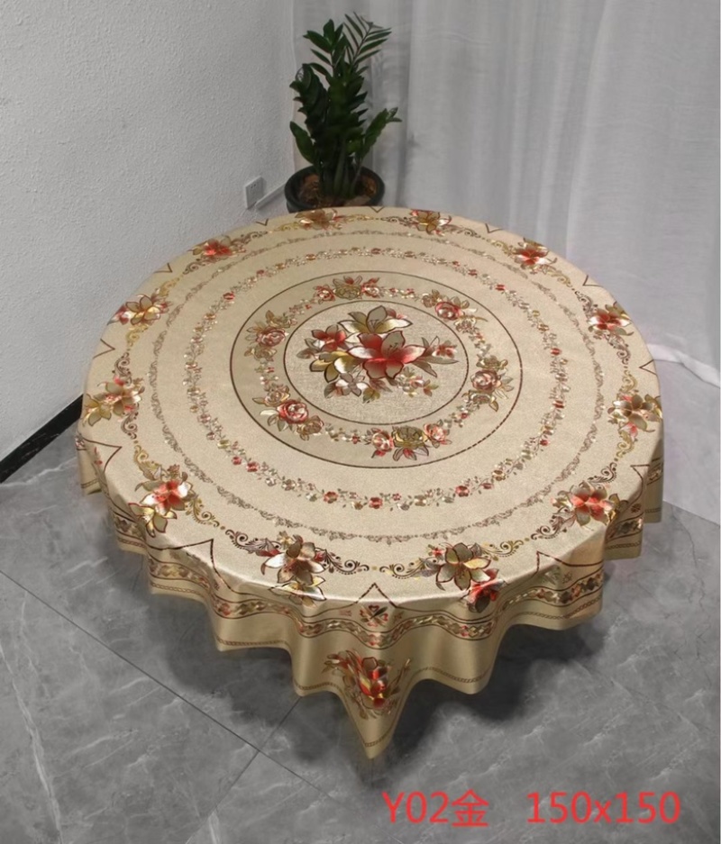 烫金桌布高档布艺防水桌布餐厅茶几餐桌布规格齐全