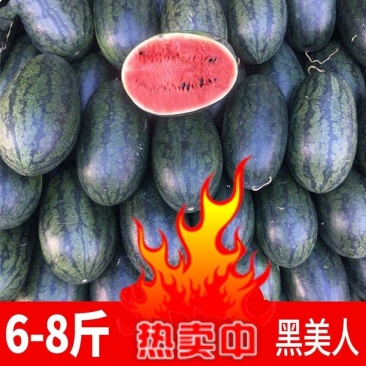 精品黑美人西瓜,产地直销,包熟包甜,甘爽清甜