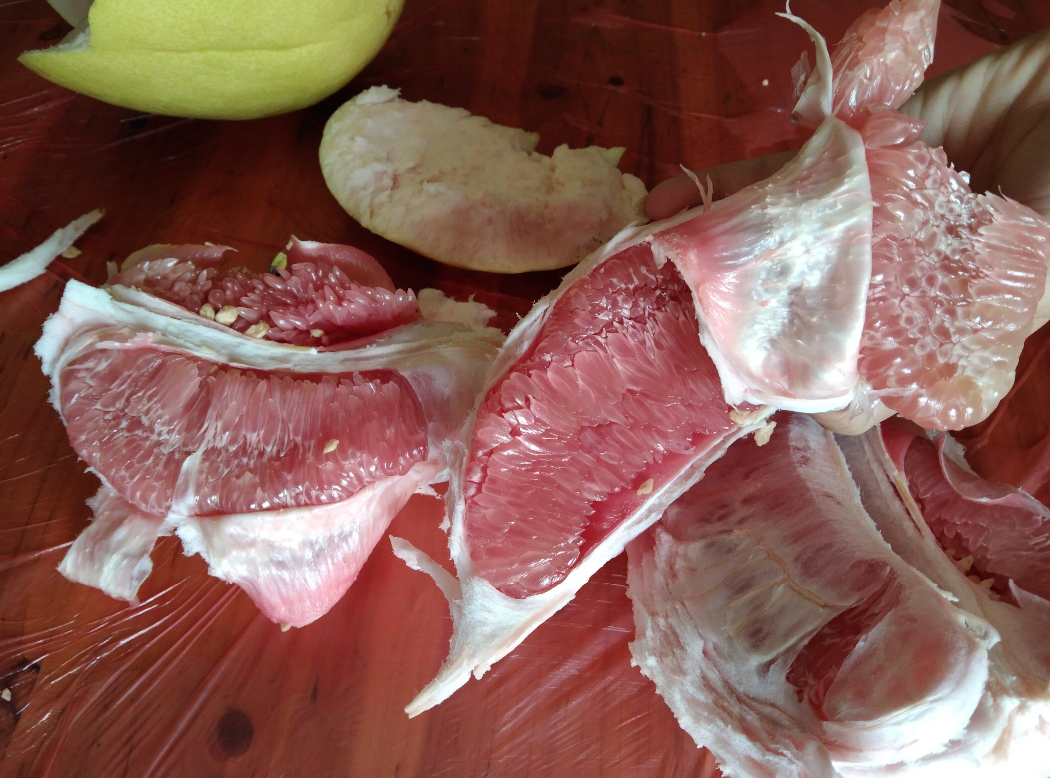 柚子果肉特写