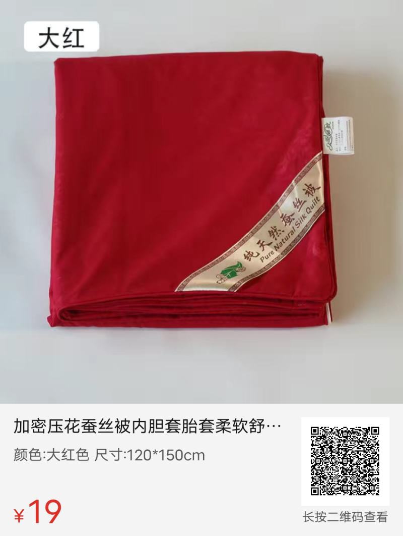 加密压花蚕丝被内胆套胎套柔软舒适不钻丝棉絮被内被套褥子套