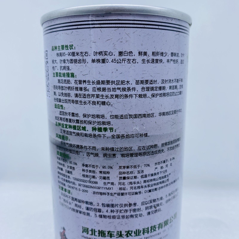 白根芹菜品种种子白玉叶丙实心