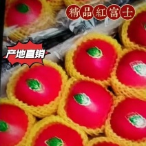 红富士苹果山区条纹的全红的都有脆甜好吃价格便宜