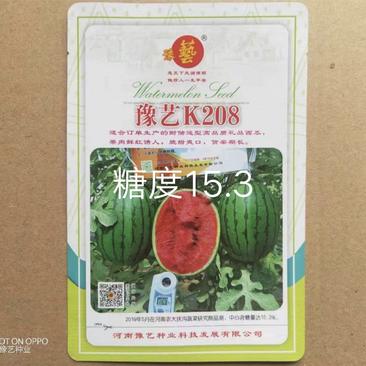 豫艺k208小果型礼品西瓜种子早熟抗病性强皮硬韧果肉大红