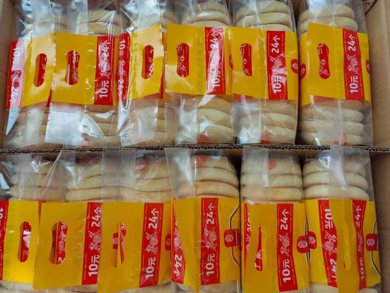 怡芳斋老面法饼袋装一件240个10元模式湖南特产地摊展会