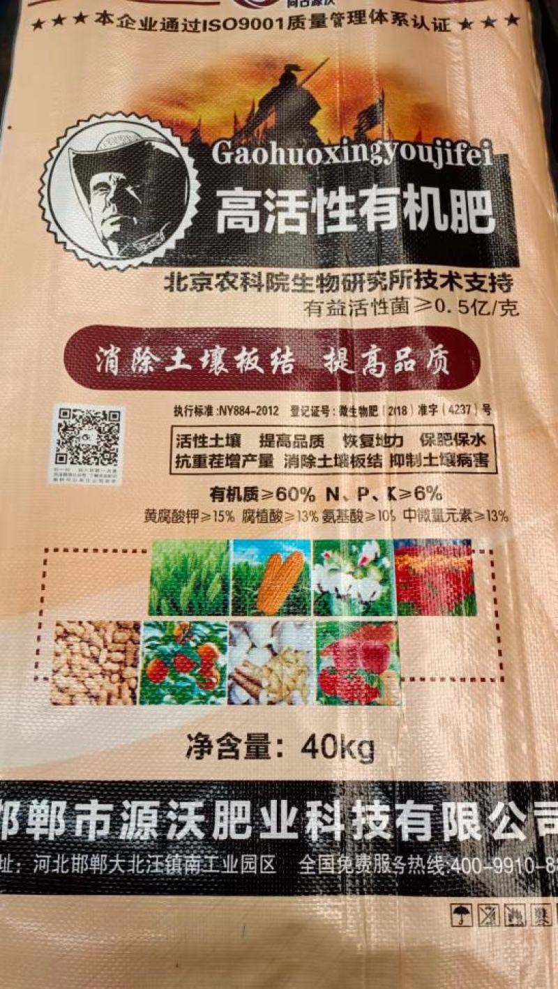高活性有机肥调理土壤有机质60有益活性菌5