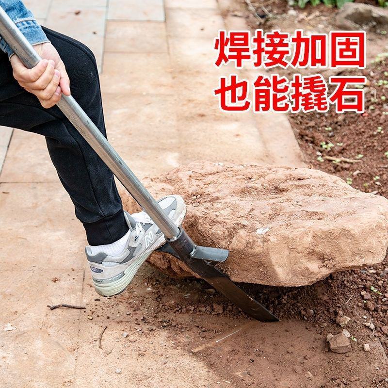加厚挖树铲子园林起苗神器锰钢铁锹户外树根挖土坑洛阳铲挖笋