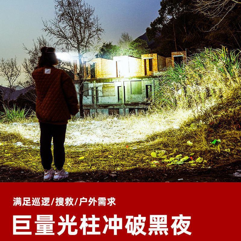 LED头灯强光超亮头戴式手电筒户外家用远射充电夜钓鱼小氙