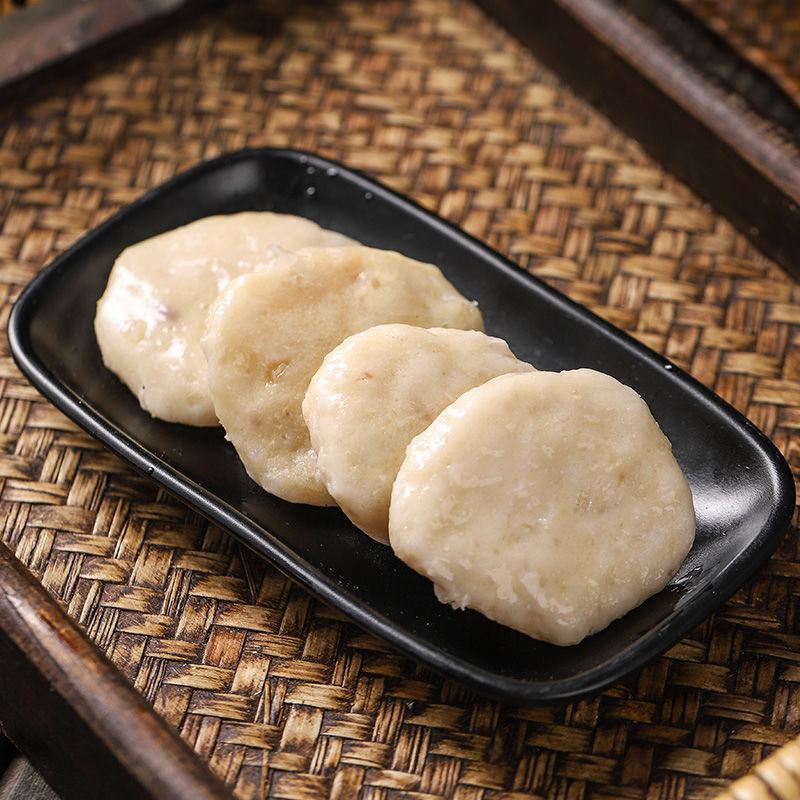 潮汕手打墨鱼饼汕头特产手工鱼糕风味海鲜饼烧烤花枝鱼丸火锅