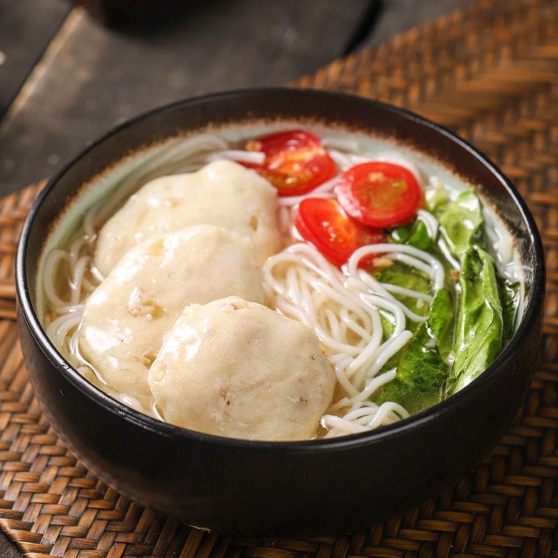 潮汕手打墨鱼饼汕头特产手工鱼糕风味海鲜饼烧烤花枝鱼丸火锅