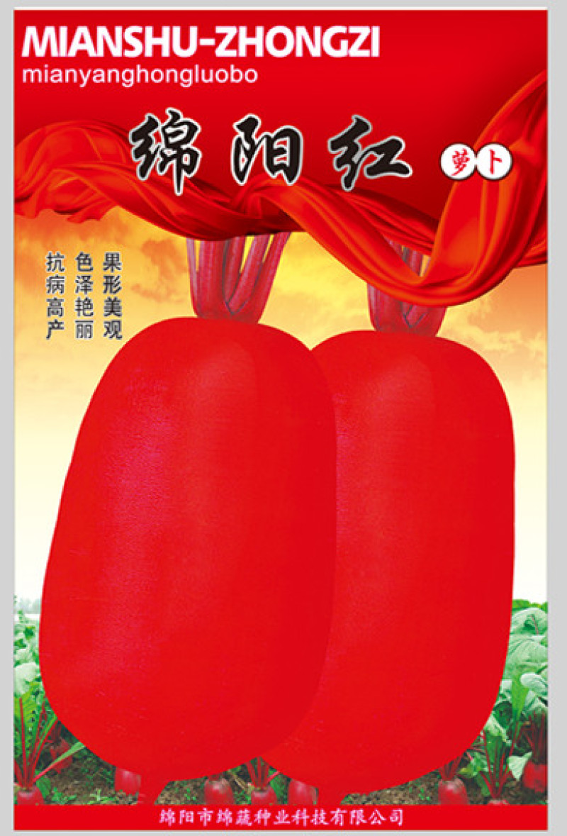 绵阳红萝卜/满身红/红皮萝卜/萝卜种子/绵蔬