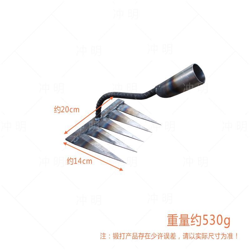 新款多功能耙子家用除草松土锄头户外专用除草工具加厚九齿耙