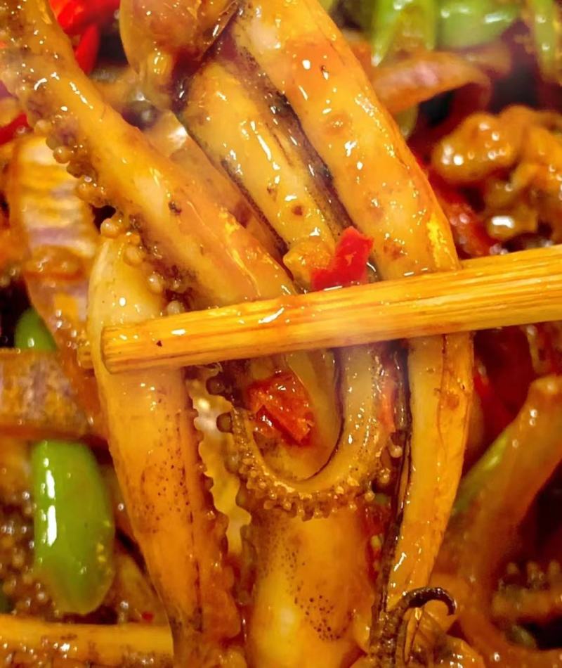 无冰衣脆口鱿鱼须99元7斤冷链二本足烧烤店饭店专用鱿鱼须