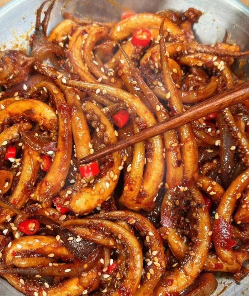 无冰衣脆口鱿鱼须99元7斤冷链二本足烧烤店饭店专用鱿鱼须