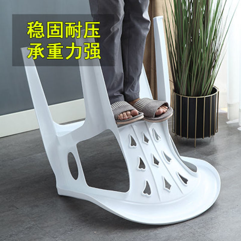 塑料扶手靠背椅子家用加厚大人现代简约休闲大排档户外经济型