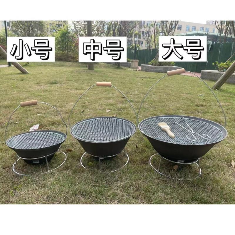 铸铁火盆烤火炉烧烤便携式取暖老式木炭炉户外室内家用碳炉