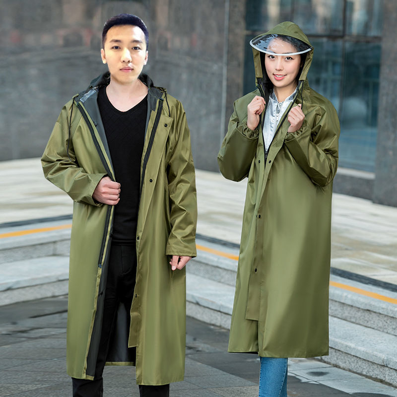 时尚防暴雨连体雨衣长款外套男全身防水骑行徒步加厚成人雨衣